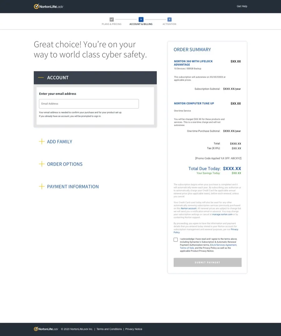 Checkout visual design iteration (2 of 4)