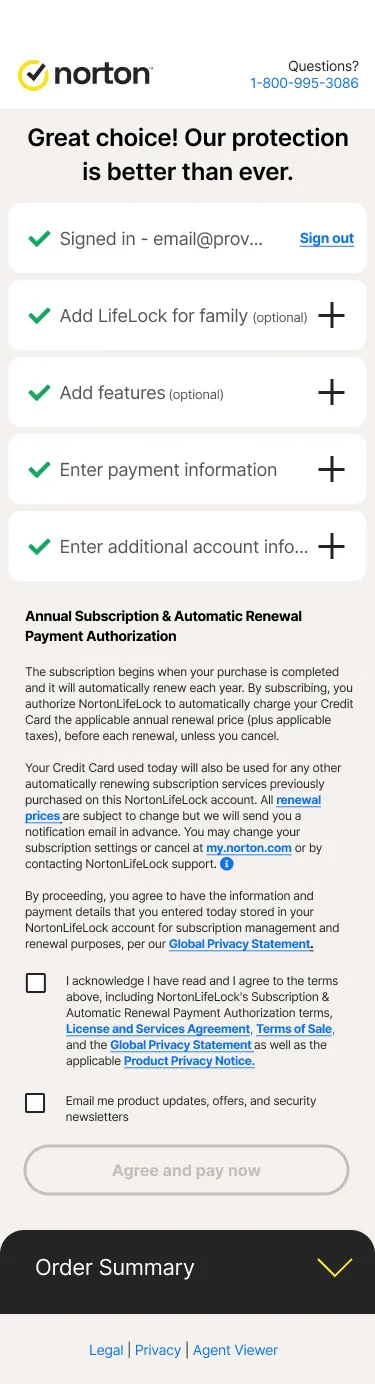 Final NortonLifeLock checkout screen (12 of 12)