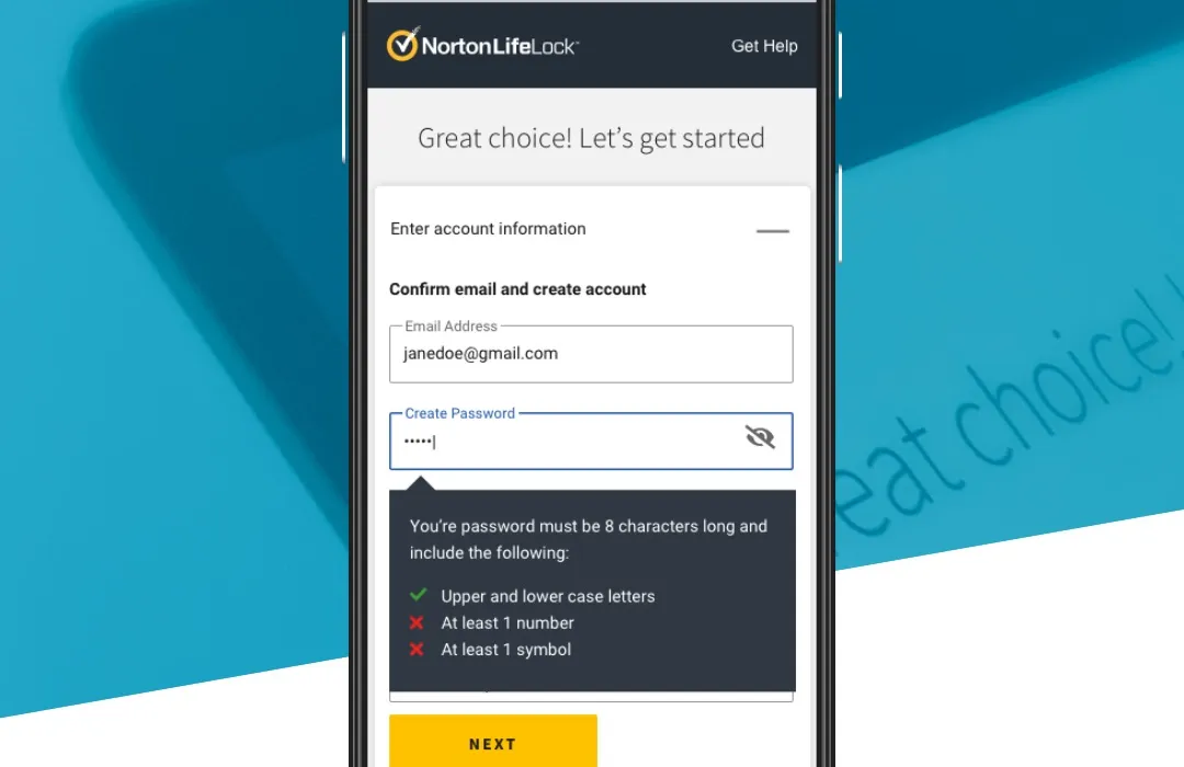 NortonLifeLock eCommerce checkout experience